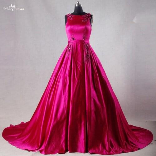 RSE753 Sweet 16 Ball Gowns Prom Dresses With Pockets Fuschia Quinceanera Dresses