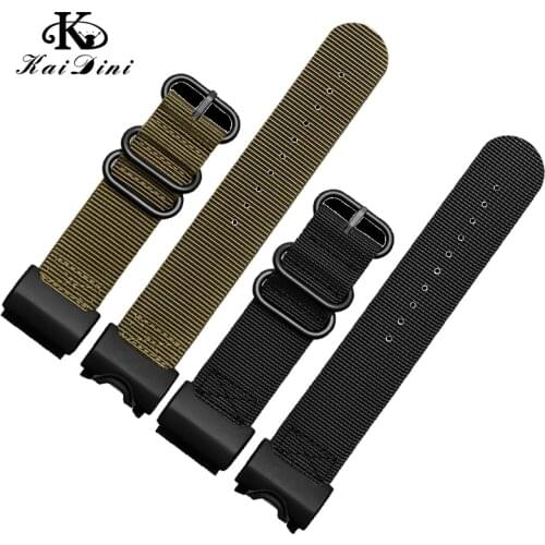 Handmade High Quality Canvas Watchband for Big mud king GWG-1000GB Sports watch strap Mens nylon canvas watch belt 24mm
