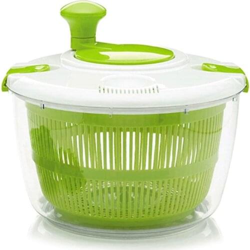 Vegetable Salad Spinner Dehydrator Washer Dryer Clean Fruits Basket Serving Bowl Container Kitchen Gadgets