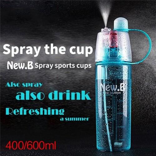 Sport Cycling Bicycle Water Bottle Mist Spray Gym Portable Travel Atomizing Drinking Cup Outdoor Climbing Plastic Bottles