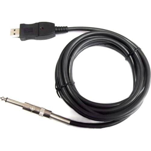 USB Guitar Cable 16Bit 48 / 44.1KHZ Digital Quality Sound Input Comes with Driver, Plug and Play
