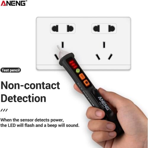 VD901 Electrical Tester Pen 12-1000V AC Voltmeter 100a AC Voltage Detector Multimeter Outlet Tester Circuit Breaker Finder