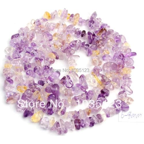 High Quality 5-8mm Natural Ametrines Freeform Gravel DIY Gems Loose Beads Strand 80-85cm Jewelry Making Free Shipping w365