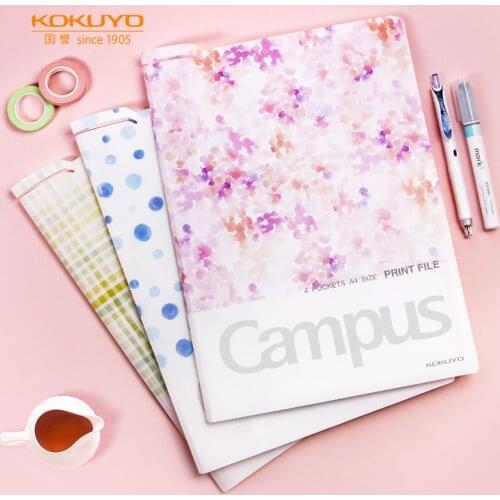 Japan Kokuyo Folder Campus Classification Test Paper Office Contract Bill Storage Oblique Pocket Information Book File Folder A4