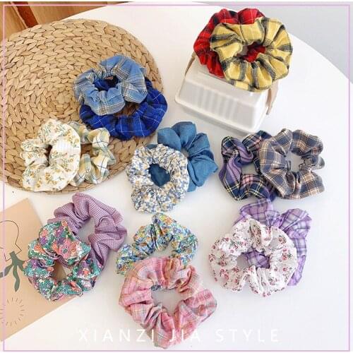 Hairlyah Women Sweet Hair Ties Floral Hair Rope Lattice Elastic Ponytail Scrunchie Holder Headdress Accessories Fashion Hairband