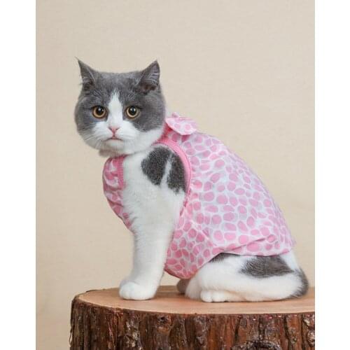 Pet Clothing Cat Straps Vest Small Pet Sundresses Summer Clothes For Dogs Cute Vest For Cats Pet T-shirts That Prevent Hair Loss
