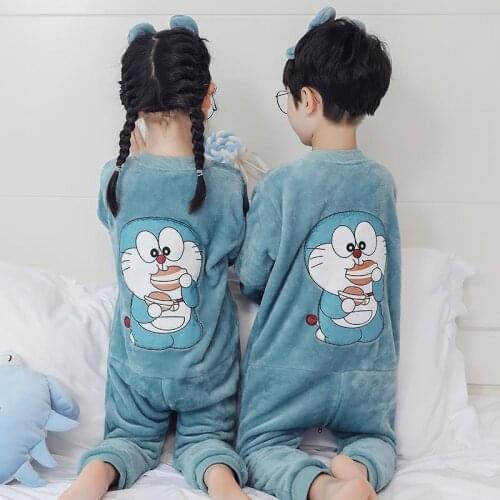 Winter Kids Onesies Pajamas Cartoon Boys Girls Flannel Pyjama Sleepwear Autumn Childrens Homeservice Blanket Sleepers Costume
