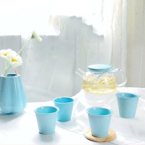 1 Set Transparent Borosilicate Glass Teapot With Filter Ceramic cup set Heat-Resistant Clear Tea Pot Flower Tea Water Kettle