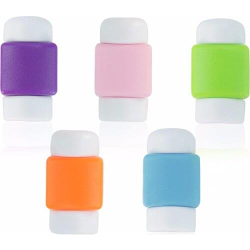 1 Piece Mini Cute Silicone USB Cable Earphone Protector Plastic Cord Protection Wire Cover Winder For Iphone 12 12pro 11 11pro