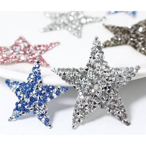 10Pcs/Lot Color water drill resin ironing little star decal dress shoe bag ornaments stick drill material accessories
