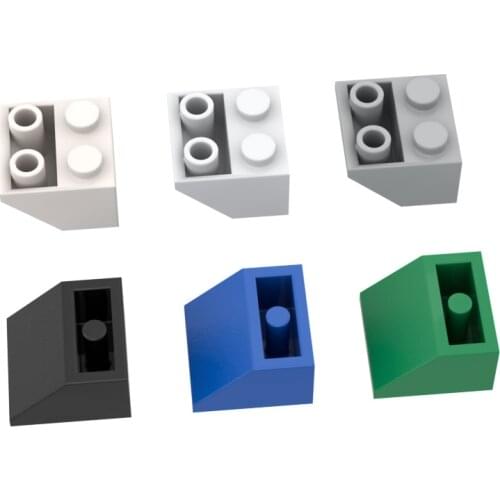 10PCS Building Blocks 3660 Slope Inverted 45 2x2 45 Ovoid Bottom Pin Bricks Assembles Particles DIY Parts Toy For Children Gift