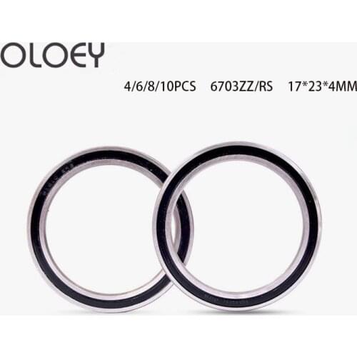 4/6/8/10PCS 6703-2RS High Quality 6703RS ZZ 2RS RS 17x23x4 Mm Ultra-Thin Rubber Seal Deep Groove Ball Bearing