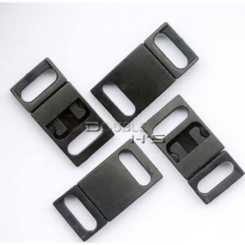 50pcs/lot 3/8" Plastic Safty Breakaway Buckles Black For Bra Cat Collar Paracord Webbing Size 9.5mm Garment Accessories