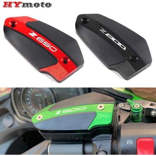 For KAWASAKI Z900 Z650 2017-2021 Z800 2013-2016 Motorcycle CNC Accessories Front&Rear Brake Fluid Cylinder Reservoir Cover Cap