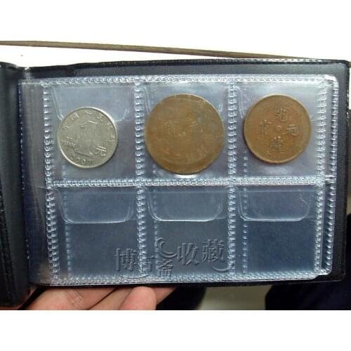 60 Grids Coin collection Album Can Put less than 32mm coins have Anti-slip cover Coin Hold Book 10 Sheets 60 Pieces/Coins Album