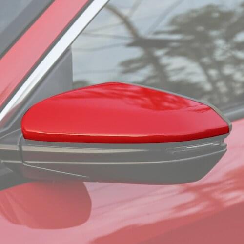 Car Red Left Side Mirror Cap Cover Replacement Plastic Fit for Honda Civic 10th 2016 2017 2018 2019 2020
