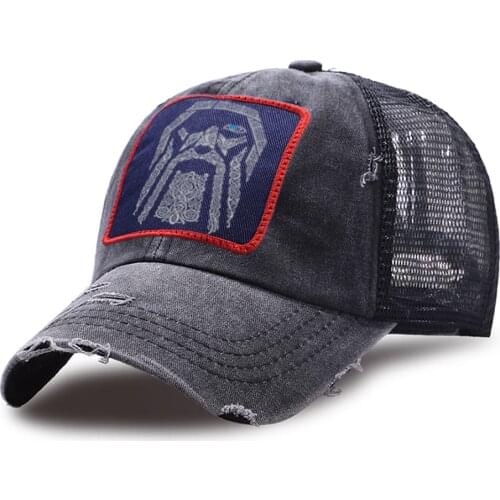 Vikings Odin Print Baseball Cap Women Adjustable Mesh Snapback Hat Outdoor Casual Trucker Caps Street Sports Men Baseball Hats