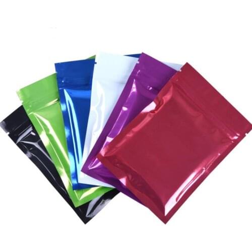Large Size 6 colors 1000pcs/lot Metallic Mylar Self seal Bags Flat Black Aluminum foil Packing Bags plastic bags SN3738