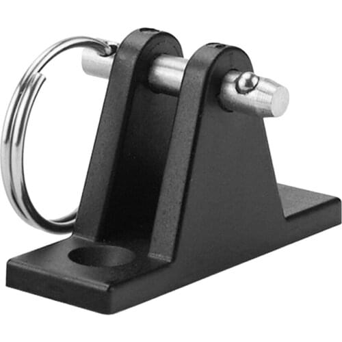 Black Nylon Deck Hinge For Marine Boat Bimini Top With Quick Release Pin Stainless Steel Ring