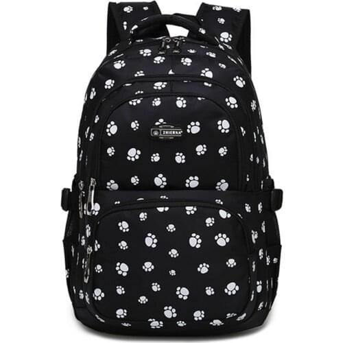 Children School Bags Backpack Mochila escolar for Girls Waterproof Primary School Backpack Cartoon Bear paw print Kids Book bag