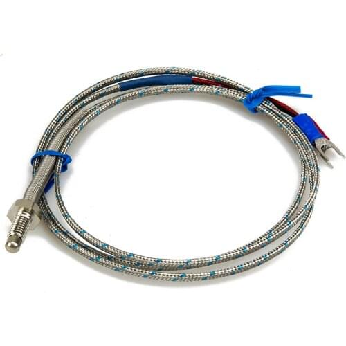 FTARB02 K E type M6 M8 bolt head spring protected 1m high temperature metal screening cable screw thermocouple