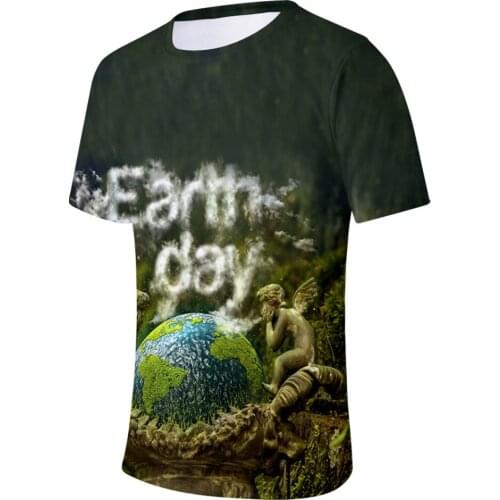 2021 New Mother Earth Day 3D Print Summer T-shirt Fashion casual Short Sleeve Soft Tee Women/men/kids O Neck Casual Clothes