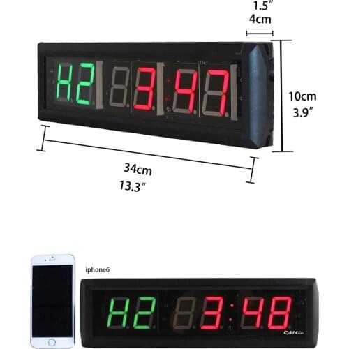 [GANXIN]Led Display 1.8" Programmable interval timer clock gym timer crossfit wall clock woman sport clock