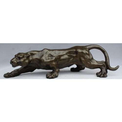China Bronze Copper Sculpture Home Decoration Auspicious Cheetah Leopard Statue unicornio garden decoration
