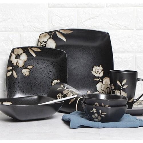 Creative Japanese Handmade Ceramic Dinnerware Dinner Plate Lunch Plate Water Cup Fruit Wedding Decor Tableware Kitchen Utensil