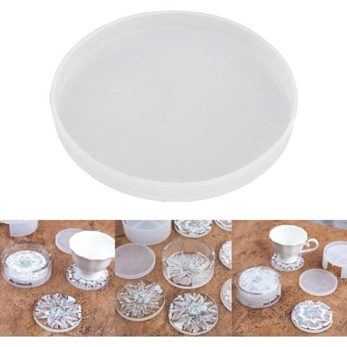 Square Round Coaster Resin Casting Molds Silicone Epoxy Jewelry Pendant Agate Making Mould Tool Home Dinner Table DIY Accessory