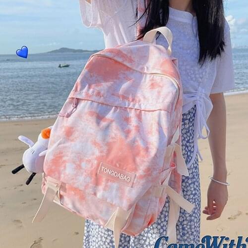 Cute Women Schoolbag for Girls Anti Theft Nylon Backpack Female Student Bookbag Girl Large Capacity Backpack Casual Lady Mochila