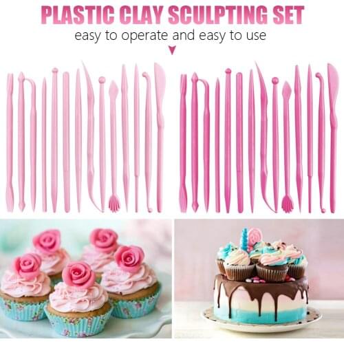 14pcs/Set Plastic Clay Sculpting Set Cake Decorating Tools Set For Shaping Clay Playdough Tools Toy Polymer Modeling Clay Supply