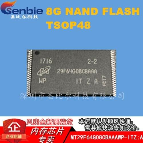 New10piece MT29F64G08CBAAAWP-ITZ:A 29F64G08CBAAA 8GB TSOP48 Memory IC