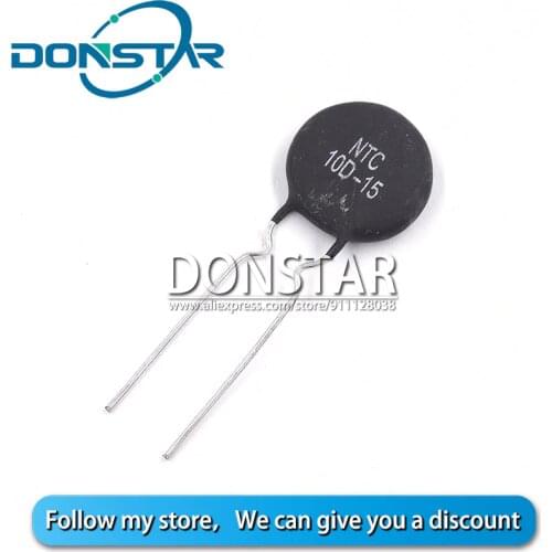 10PCS NTC 10D-15 10D15 NTC10D-15 DIP-2 Thermal Resistor New