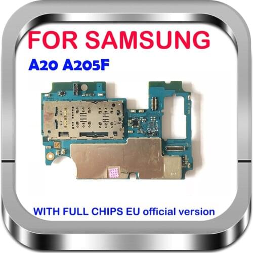 Free shipping Original Unlocked Motherboard For Samsung Galaxy A20 A205FN Original Logic Board For Galaxy A20 A202F Motherboard