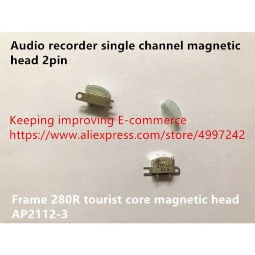 Original new 100% audio recorder single channel magnetic head 2pin frame 280R tourist core magnetic head AP2112-3 sensor switch