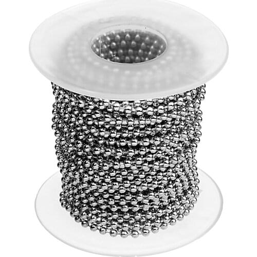 10yds Stainless Steel Ball Chain 1.5 2 2.5 3mm Width Bead Chain in Bulk Roll