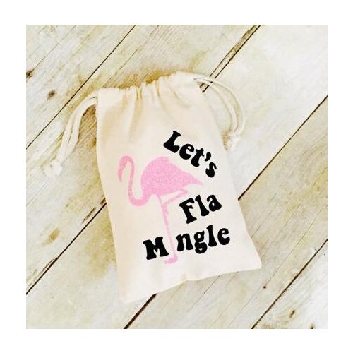 Newly Lets Flamingle wedding Bachelorette jewelry favor muslin gifts Bags bridal shower Party first aid Hangover Kits