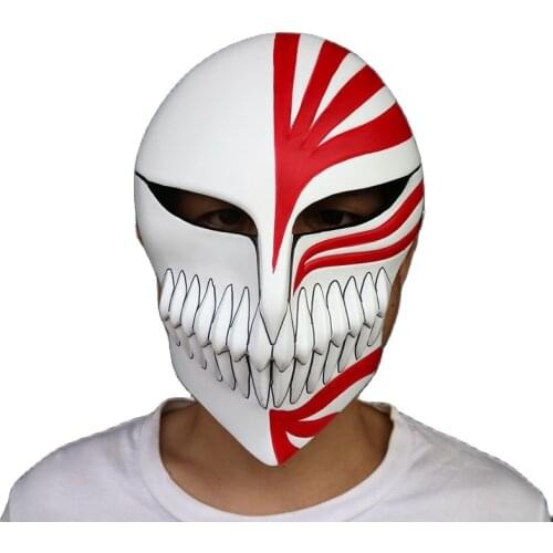 Unisex Anime Cartoon 3D BLEACH Kurosaki Ichigo Halloween Masquerade Mask Facepiece Cosplay Costumes