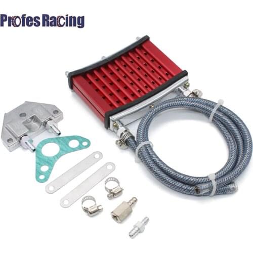 Universal CNC Aluminum Engine Motorcycle Oil Radiator Oil Cooler Cooling Radiator Kit For 50cc 110cc 125cc 140cc 150cc ATV