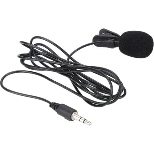 Mini 3.5mm 1.2M Length External Car Microphone MIC For Car DVD GPS Radio Stereo Player Head Unit Black Color