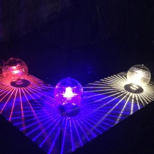 Waterproof Solar Powered Multi-colored LED Water Resistant Outdoor Floating Pond Night Light for Garden Pool Landscape Decor