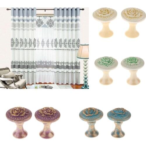 1 Pair Antique Rose Curtain Holdbacks Window Curtain Tiebacks Drape Hook Pair Holders