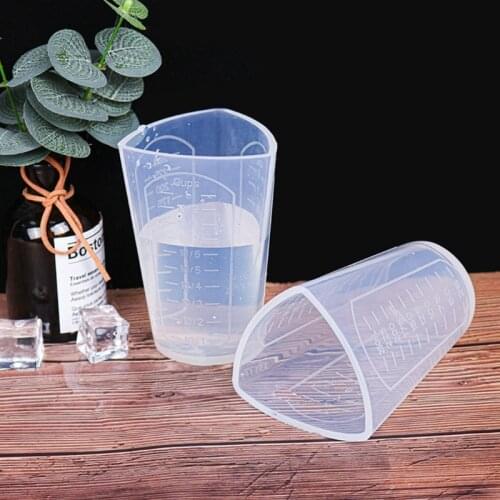 250ML Triangular Silicone Measuring Cup Handmade DIY Jewelry Making Tools Crystal Epoxy Resin Mixed Measure Accessories