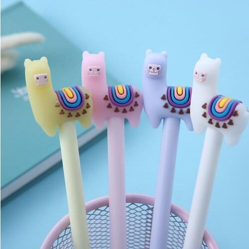 36pcs/set Lovely Alpaca Neutral Pen Primary School Student Stationery New Arrival Signature Pen Manufacturer Wholesale