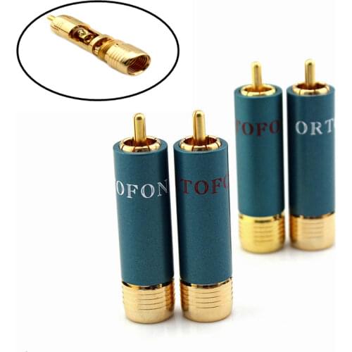 8Pcs Ortofon 8N Gilded RCA Connector Plug Audio Adapter(11mm Diameter)