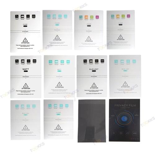 50pcs HD Hydraulic Anti-blue-ray Private Hydrogel Film Anti Peep Privacy film For MECHANIC S760 Cutting Machine