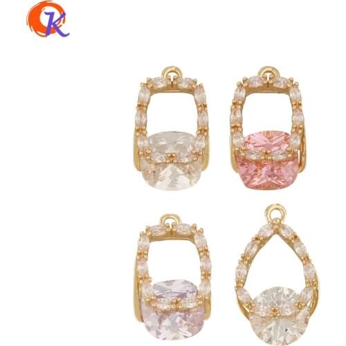 Cordial Design 30Pcs 10*17MM Jewelry Accessories/CZ Charms/Hand Made/DIY Making/Drop Shape/Pendant For Necklace/Earring Findings