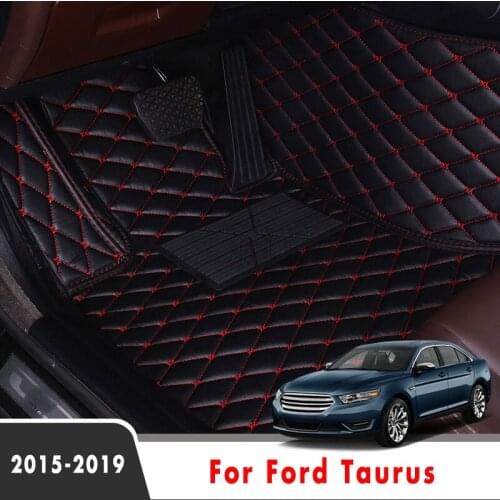 Car Floor Mats Carpets For Ford Taurus 2019 2018 2017 2016 2015 Auto Interior Accessories Leather Styling Custom Waterproof Rugs