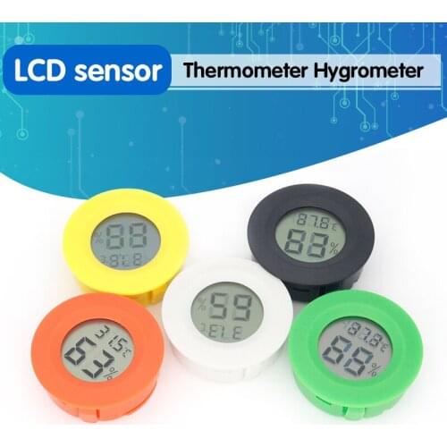 Mini Digital LCD Thermometer Hygrometer Gauge Freezer Tester Temperature Sensor Humidity Meter Detector Monitor Indoor Pet Car